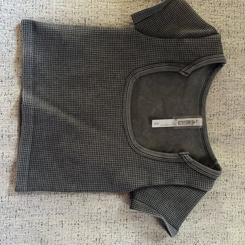 Gray Crop Top